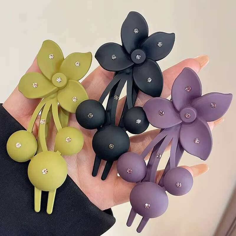 Agrafe de păr mate cu flori la modă, cu strasuri vintage, clipuri antiderapante, cleme tip gheară, accesorii de păr pentru femei și fete, articole de acoperit cap pentru petrecere, cadou