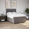 VidaXL Slat Bed Base with Mattress Taupe 140x200 Cm Fabric 3291307