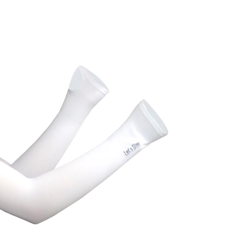 Custom UV Protection Ice Silk Arm Sleeves for Men & Women – Long, Solid Color, Summer Outdoor Wear
