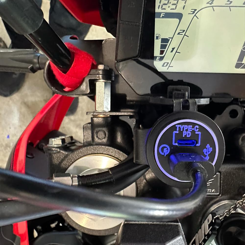 USB Power Kit (2 Port Type/Type-C / USB) Compatible with Honda CRF250L/(S) MD47 2021-