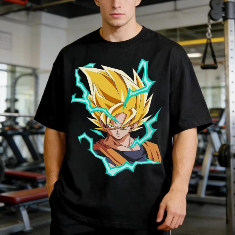 

2026 Summer Hot Sale Dragon Ball Goku Super Saiyan 2 Family Matching TShirts Anime Gym Workout Tees for Men Women Kids Clothing S