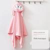 Winter Coral Fleece Kids Hooded Bath Towel 105x150cm Soft Wearable Bathrobe Cape Children Animal Bath Wrap Poncho for Toddlers
