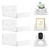 3Pcs Acrylic Wall Shelves Small Floating Shelf for Wall Storage Shelves Bathroom Storage Racks with 2 Types of Installation