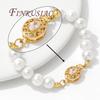 18K Gold Plated Bead Safety Clasp For Bracelets,Locks For Jewelry Making Accessories,Connectors Clasps Fittings