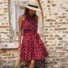 New Women's Hot Stamping Halterneck Slim Dress for Summer 2025