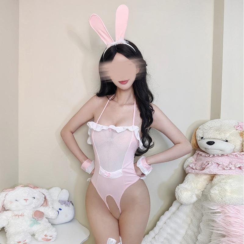 Sexy Lingerie Sexy Bunny Play Uniform Crotch Seduction Passion Hot Flirting Maid Outfit Perspective