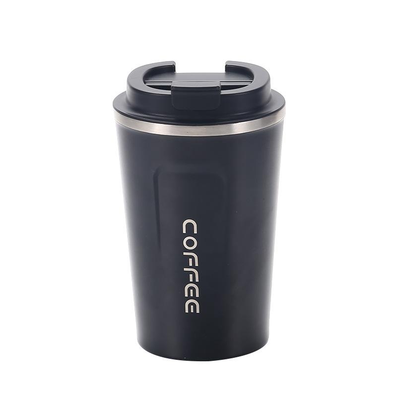 1Pc New Creative 304 Stainless Steel Coffee Cup Light Luxury High-end Office Double-layer Portable High-value Coffee Cup