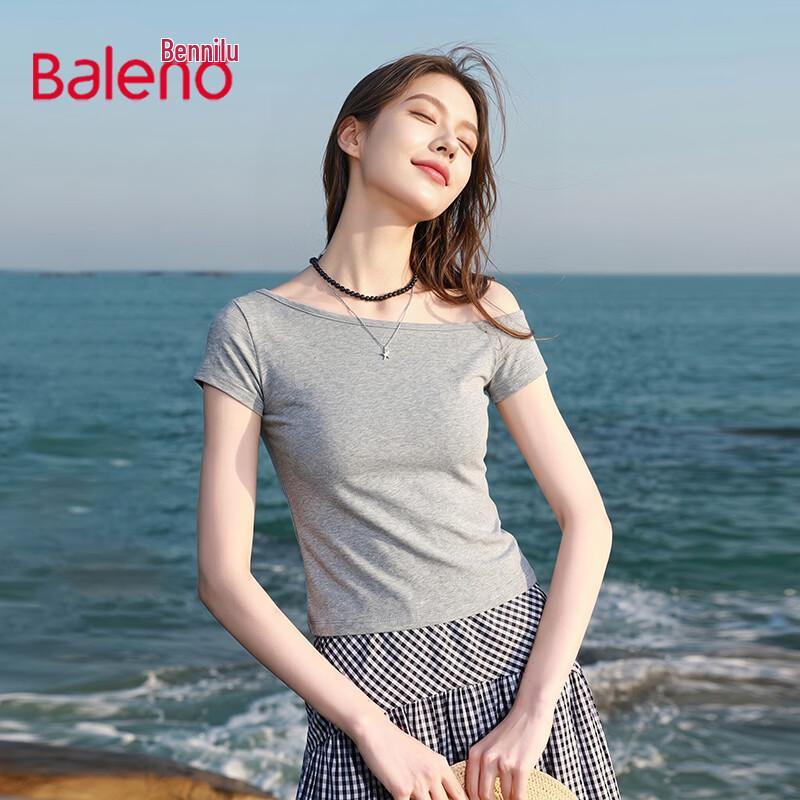 Baleno Women s Off-Shoulder Short Sleeve Slim-Fit T-Shirt S