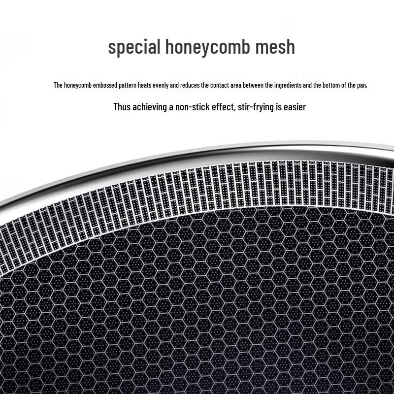 KOBACH Honeycomb 304 Stainless Steel Wok