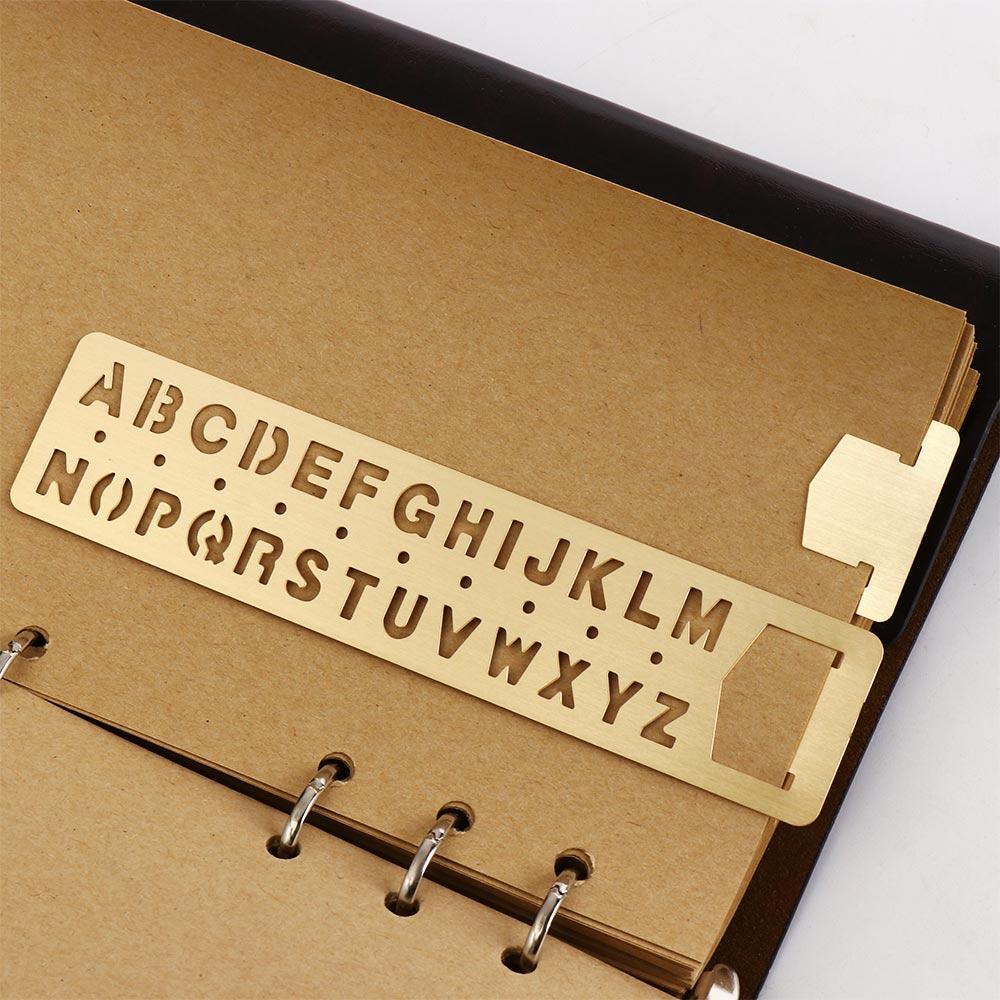 Brass Ruler Bookmark Letters Metal Bookmark School Supplies Number Letter Bookmark  Reading