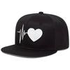 Unisex Heart Electrocardiogram Embroidery Hip-Hop Hats Spring Autumn Outdoor Adjustable Casual Baseball Caps Sunscreen Hat Cap