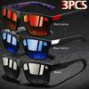 3 PCS Fashion Vintage Square Sunglasses Men Fishing Driving Man Luxury Brand Designer Sun Glasses Anti-Glare Retro Eyewear UV400