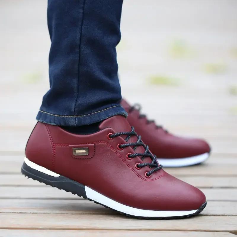 Business Herren Lederschuhe Trendy Sneakers Männlich Outdoor Atmungsaktive Wanderschuhe für Männer Sommer Neue Loafer Herrenschuhe