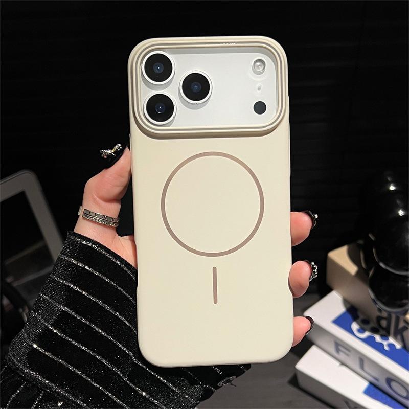 Luxury Solid Colors Magnetic Phone Case For iPhone Air 12 13 14 15 16 17 Pro Max Wireless Charging Shockproof Protective Hard Cover