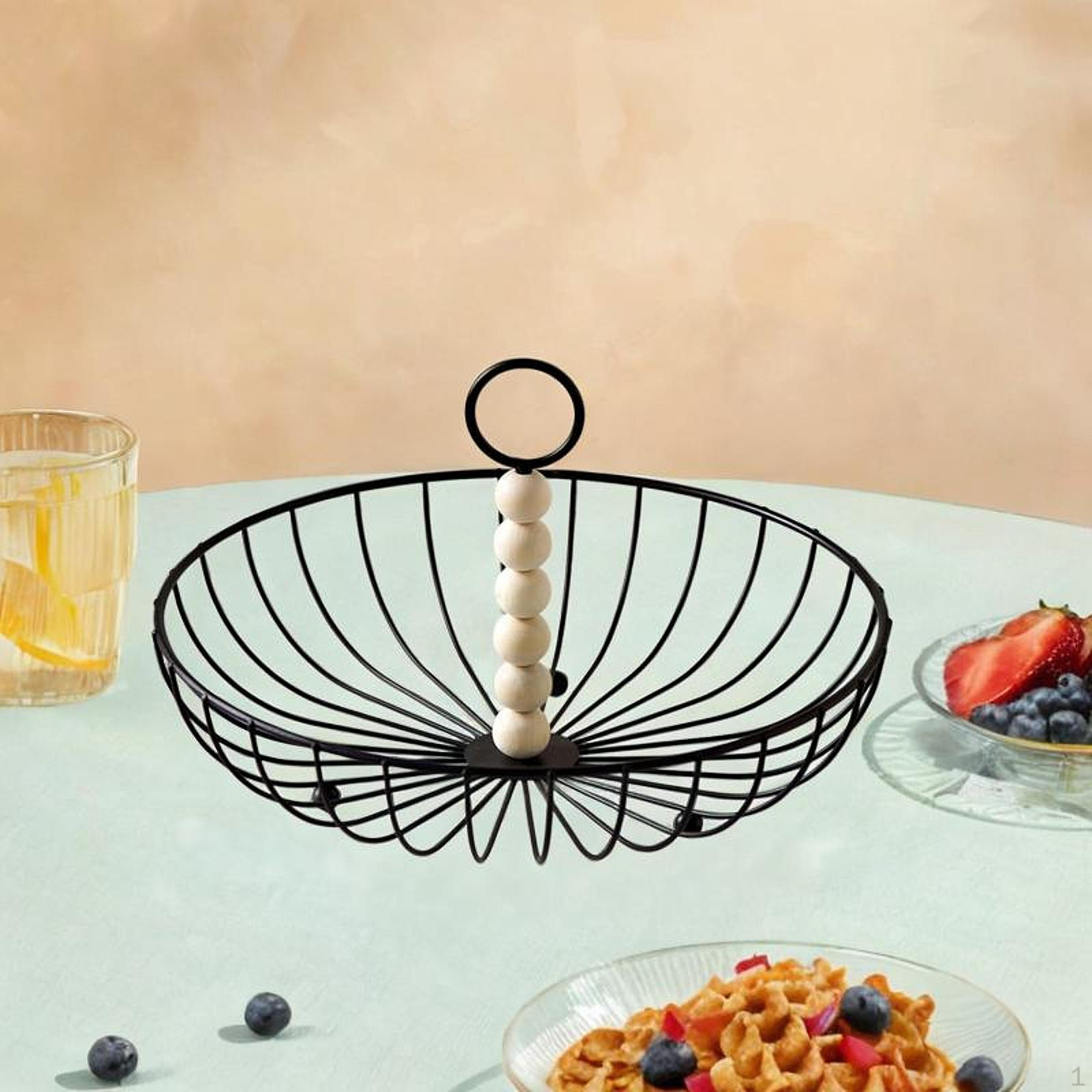 

Настольная ваза для фруктов с ручкой, многофункциональный металлический органайзер для закусок и овощей G