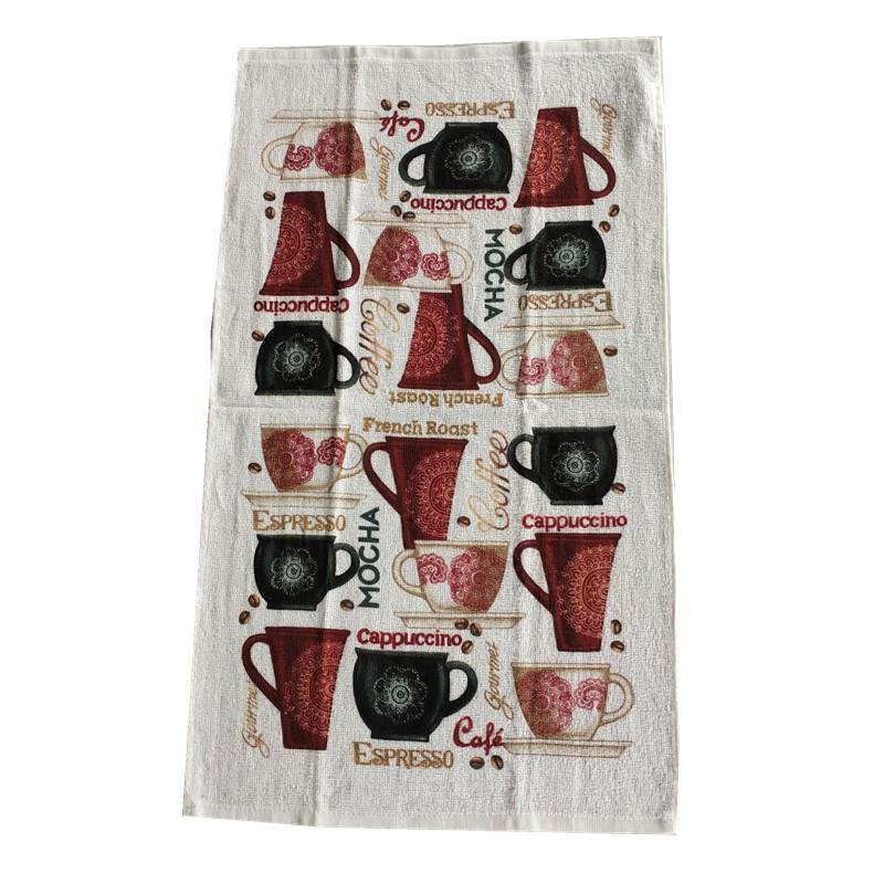 1Pc 38x63cm Colorful Flower Printed Cotton Tea Towel Kitchen Dishcloth Water Absorption Household Cleaning Cloth