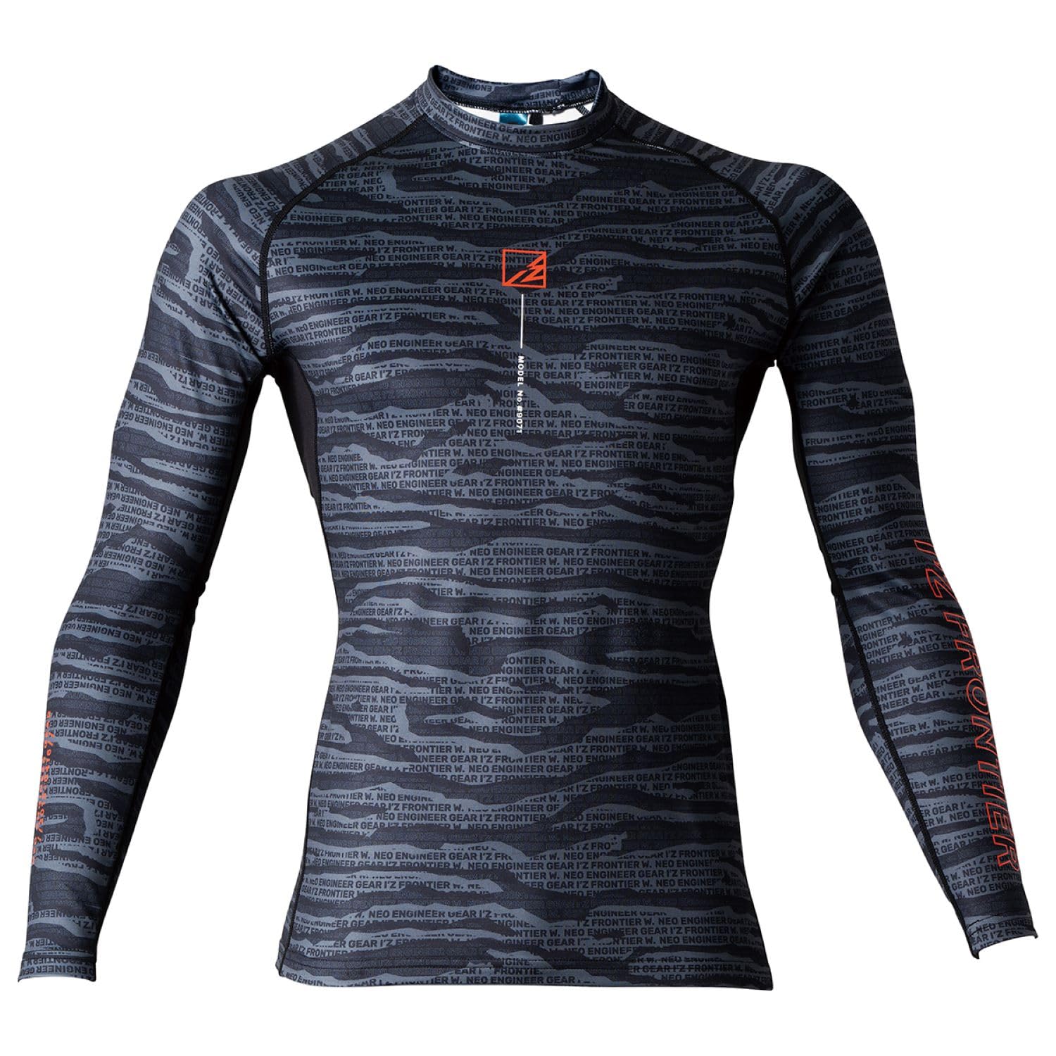 

FRONTIER Back Peach Stretch Compression Camouflage 28 XL I Z Shirt, Autumn/Winter, Black, 9071,