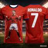 Ronaldo's Printed Design Children's Sportswear Football Jersey and T-shirt Is Suitable for Outdoor Sports Activities