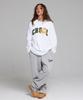 CREAM SODA LAB Authentic Logo Carpenter Bermuda Sweat Wide Pants Grey