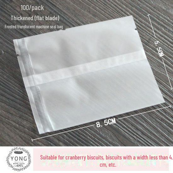 100-Pack Frosted Ziplock Bags for Biscuits, Snowflake Crisp, and Scented Tea Packaging