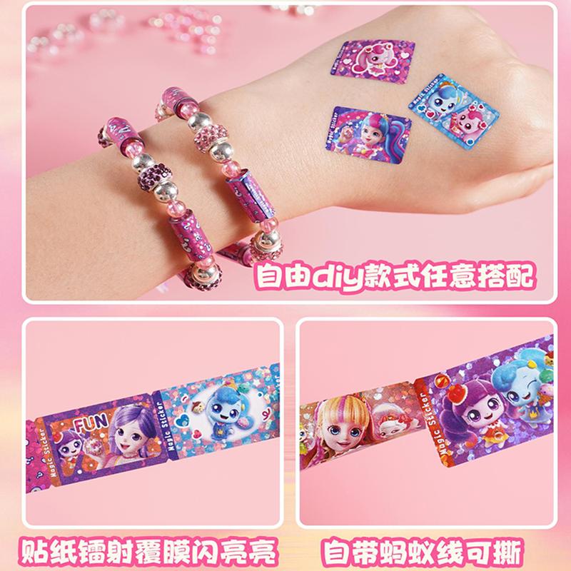 Catch Teenieping Anime Diy Creative Stickers Bracelet Cute Toys Cartoon Puzzle Toys Ornaments Girls Birthday Gifts