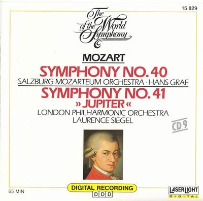 CD WOLFGANG AMADEUS MOZART - HANS GRAF - The World Of The Symphony Vol. 9: S 15829 LaserLight Digi 1989 Japan Classical Used