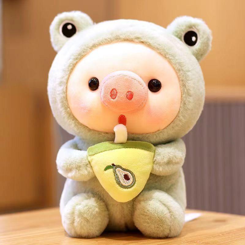 Milk tea pig doll cute bunny doll turned into frog doll cute bunny doll birthday gift