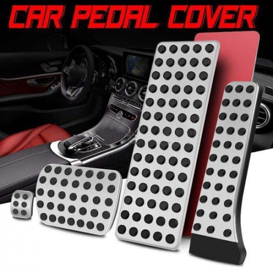 4Pcs Gas Brake Pedal Footrest Cover For Mercedes-Benz C E S GLK SLK CLS SL Class