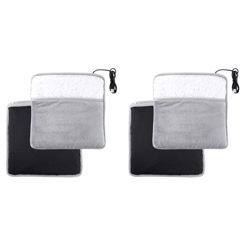 USB Heated Foot Warmer Electric Winter Foot Warmer USB Heating Pad Household Foot Warming Mat Gift for Women & Men 1-2PCS