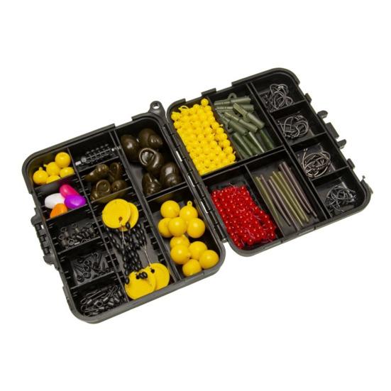 143/145Pcs Carp Fishing Accessories Set with Double-Sided Box Fishing Hook Lure Sleeve Float Swivel Needle Men Carp Fishing Gear