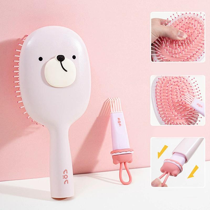

Anti-Static Scalp Hairbrush for SPA Professional Hairdressing Styling Tool Cute Air Cushion Hair Massage Comb Brush Detangle розовый
