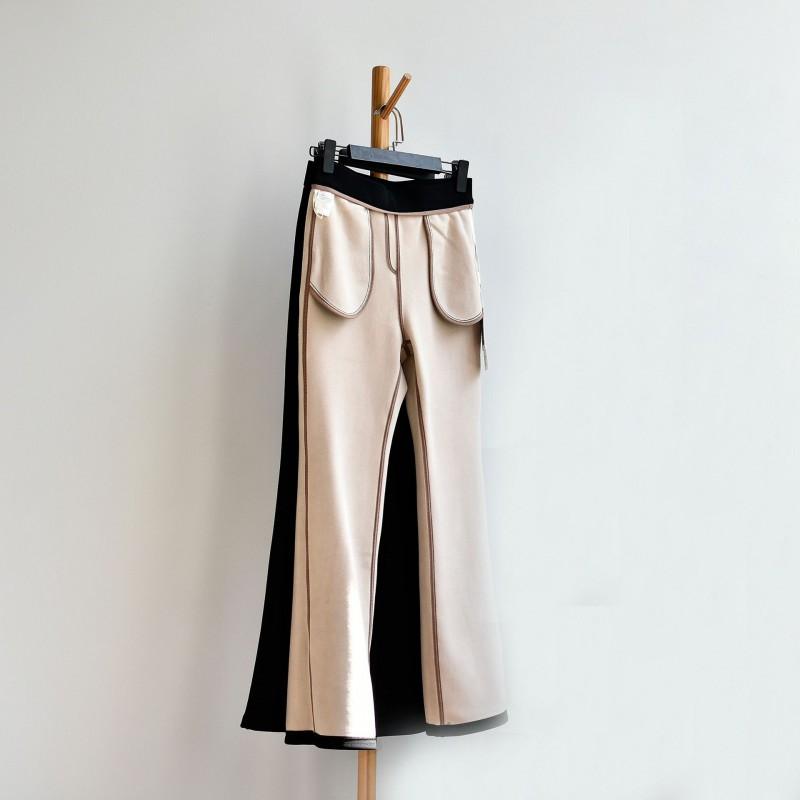 Womens High Waisted Flare Pants Slim Fit Stretch Casual Trousers Fall Winter