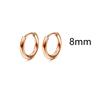 1-8 Pairs Stainless Steel Rose Gold Plated Hoop Earrings for Women Girl Hypoallergenic Ball CZ Stud Women Earrings Loop Earrings