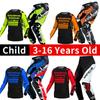 Set echipament motocross pentru copii Kituri Tricou Pantaloni Tineret copil verde Motocicletă negru 3 4 5 6 7 8 9 10 ani Costum off-road albastru portocaliu Enduro cross băiat fată