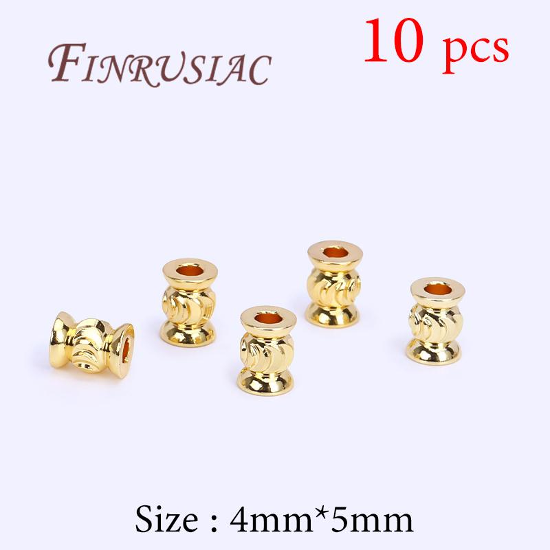Spacer Beads 18K Real Gold Plated Separator For Beads DIY Bracelets Accessories Bead For Needlework Necklaces Jewelry Findings