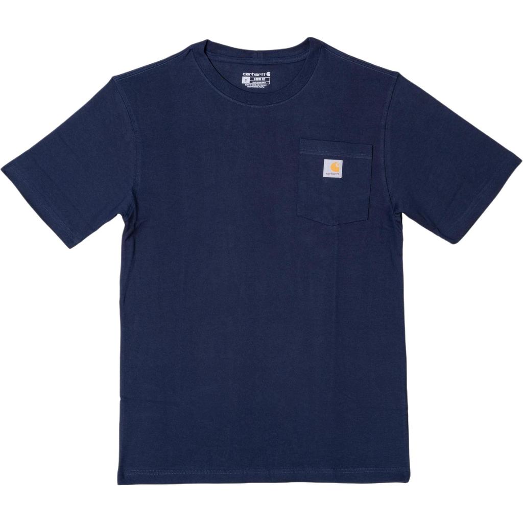 Carhartt K87 LOOSE FIT HEAVYWEIGHT SHORT SLEEVE POCKET T SHIRT T Shirt Unisex Dark Blue K87-NVY