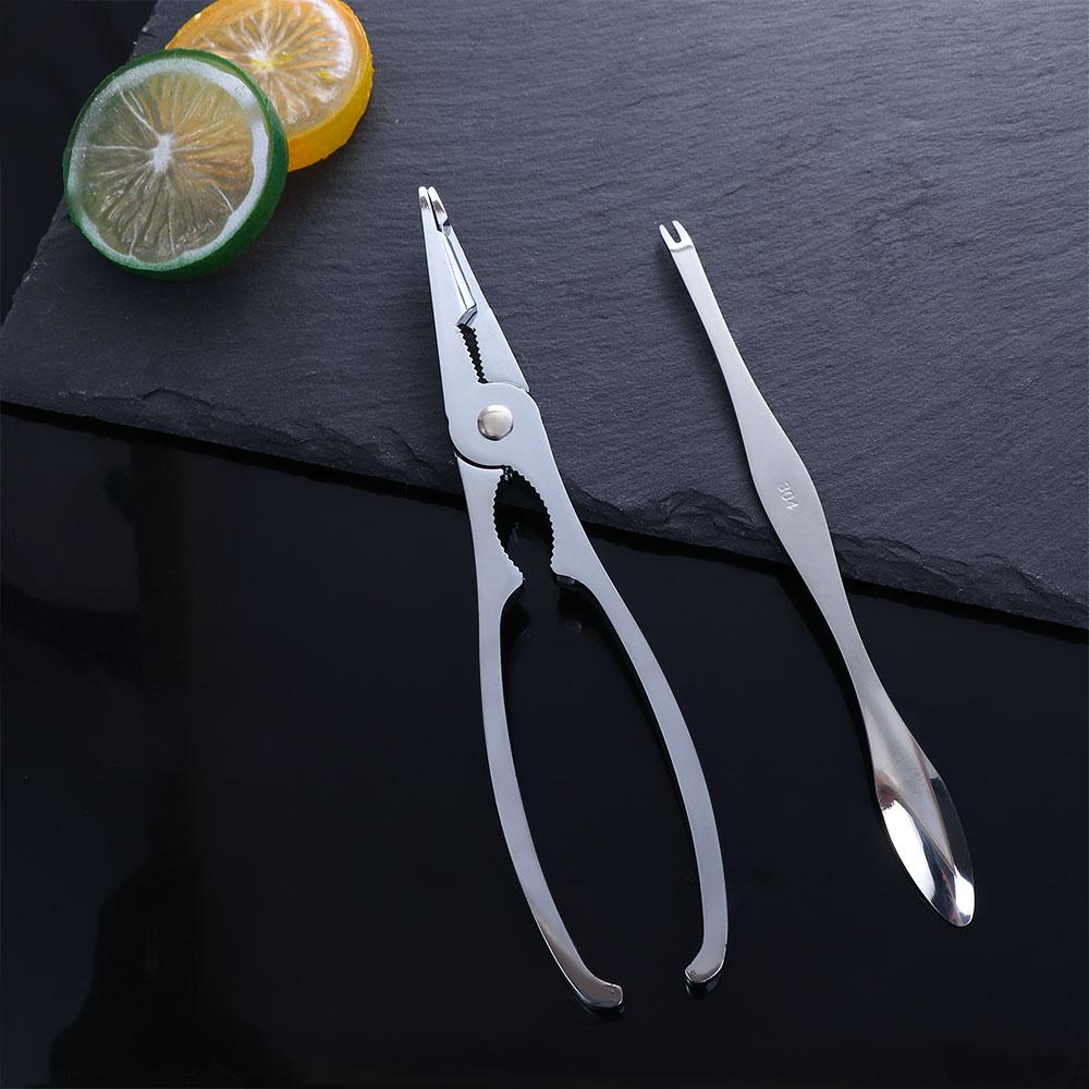 Clip Lobster Clamp Crab  Pliers Eating Seafood Tool  Set Crab Peeler Seafood Cracker Prawn Peeler