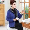 Grandma Autumn and Winter Cardigan Hooded Sweater Middle-aged and Elderly Sportswear Women's Jacket Mother Women's Plus Velvet Clothes