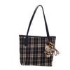 Fashion Foreign Style Large Capacity 2025 Autumn New Pendant Trend Plaid Commuter Underarm Shoulder Tote Bag Women's Bag