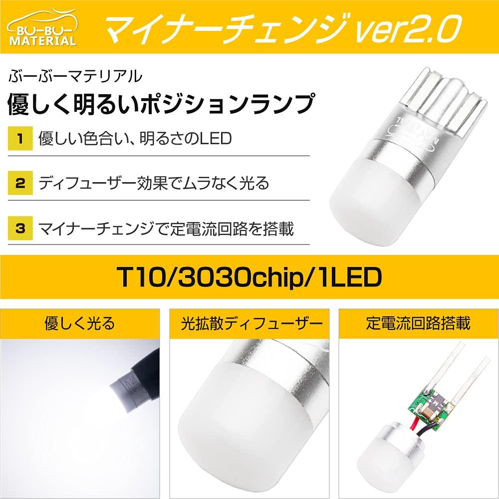 BooBoo Material On George Setagaya T10 LED White 7000K Vehicle Inspection Compliant Gentle and Bright Light Diffusion Position Lamp 12V 10pcs