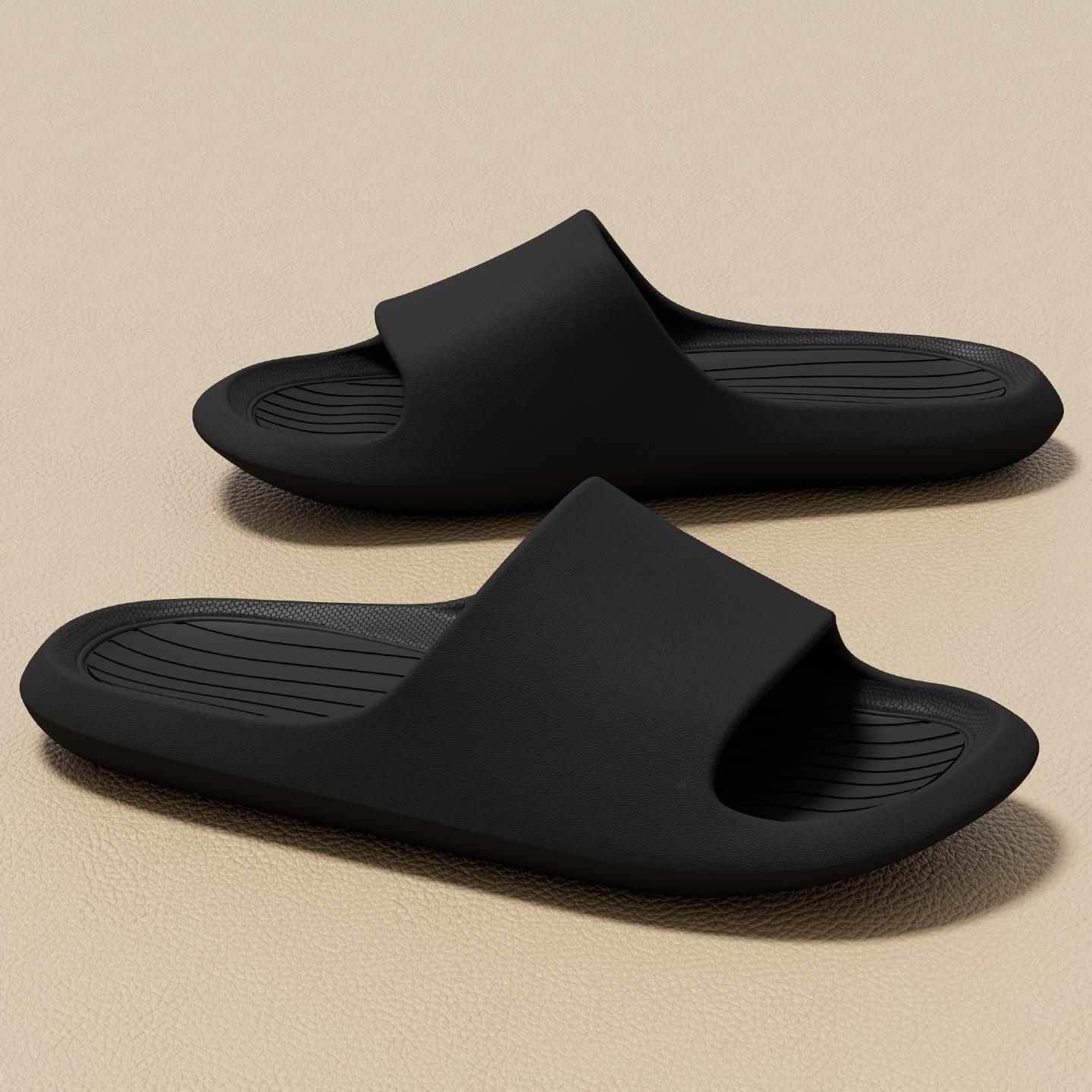 

Летние женские домашние тапочки, плоские мягкие пляжные шлепанцы, удобные нескользящие тапочки, легкие мужские тапочки для ванной 44-45