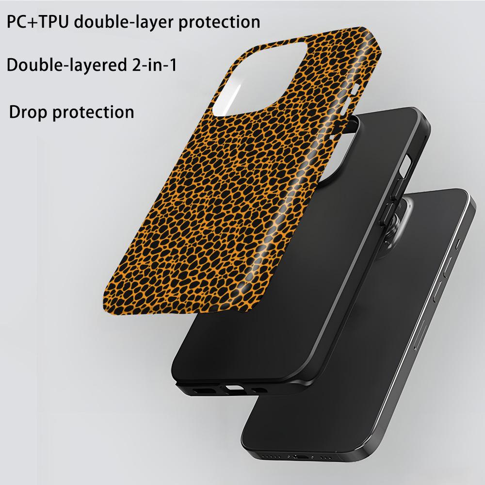 American Retro Leopard Print iPhone17Pro Matte/glossy Texture Mobile Phone Case Apple 12pm Magnetic Film Case