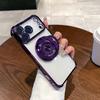Luxury Transparent Magnetic Phone Case For 17 Air 13 14 15 16 17 Pro Max 11 12 With Ring Stand Plating Soft Case