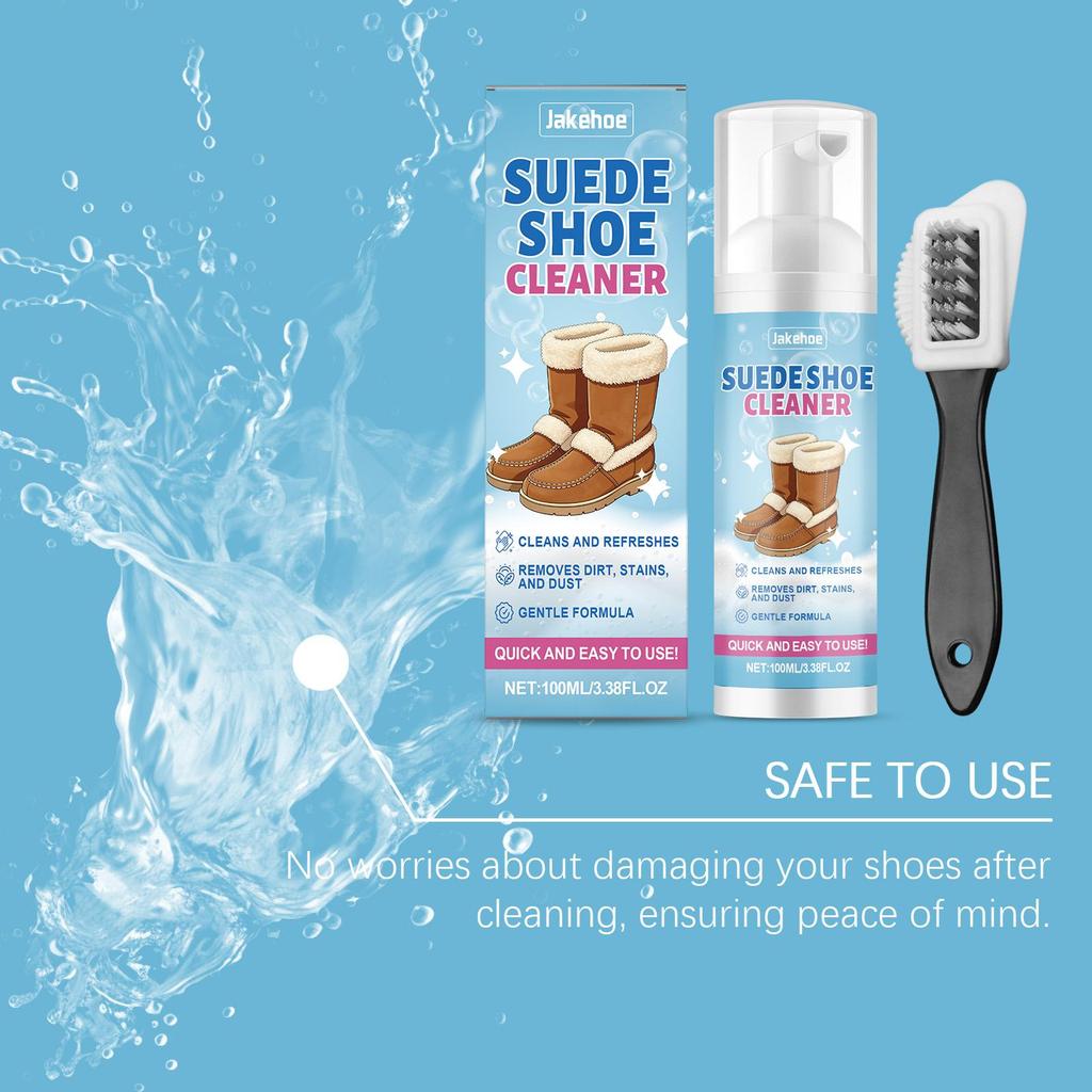 Jakehoe suede shoe cleaning set, fur snow boots, frosted shoes, suitable for gentle decontamination without hurting suede 1SET