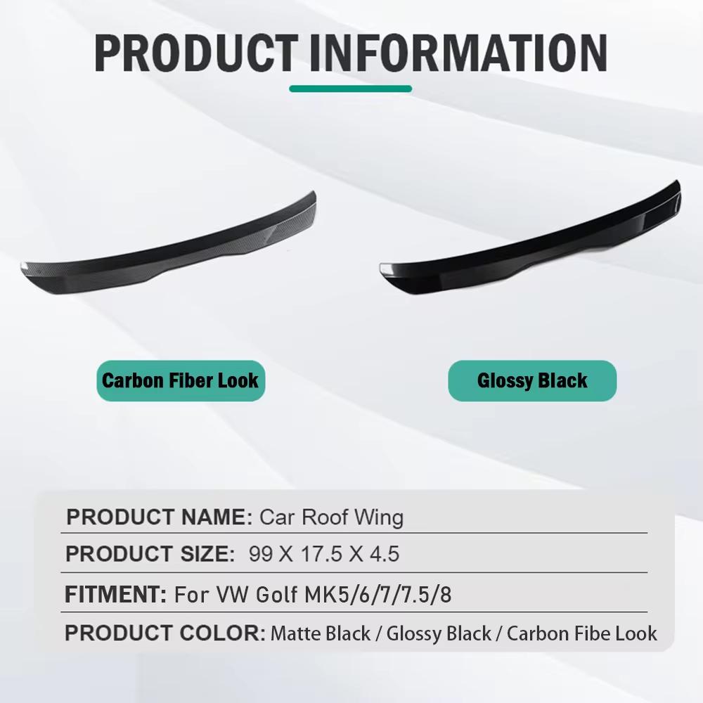2026 Hot For Volkswagen VW For Volkswagen VW Golf MK5 MK6 MK7 MK7.5 MK8 GTI Hatchback Rear Trunk Lid Roof Spoiler Wing Car Tail