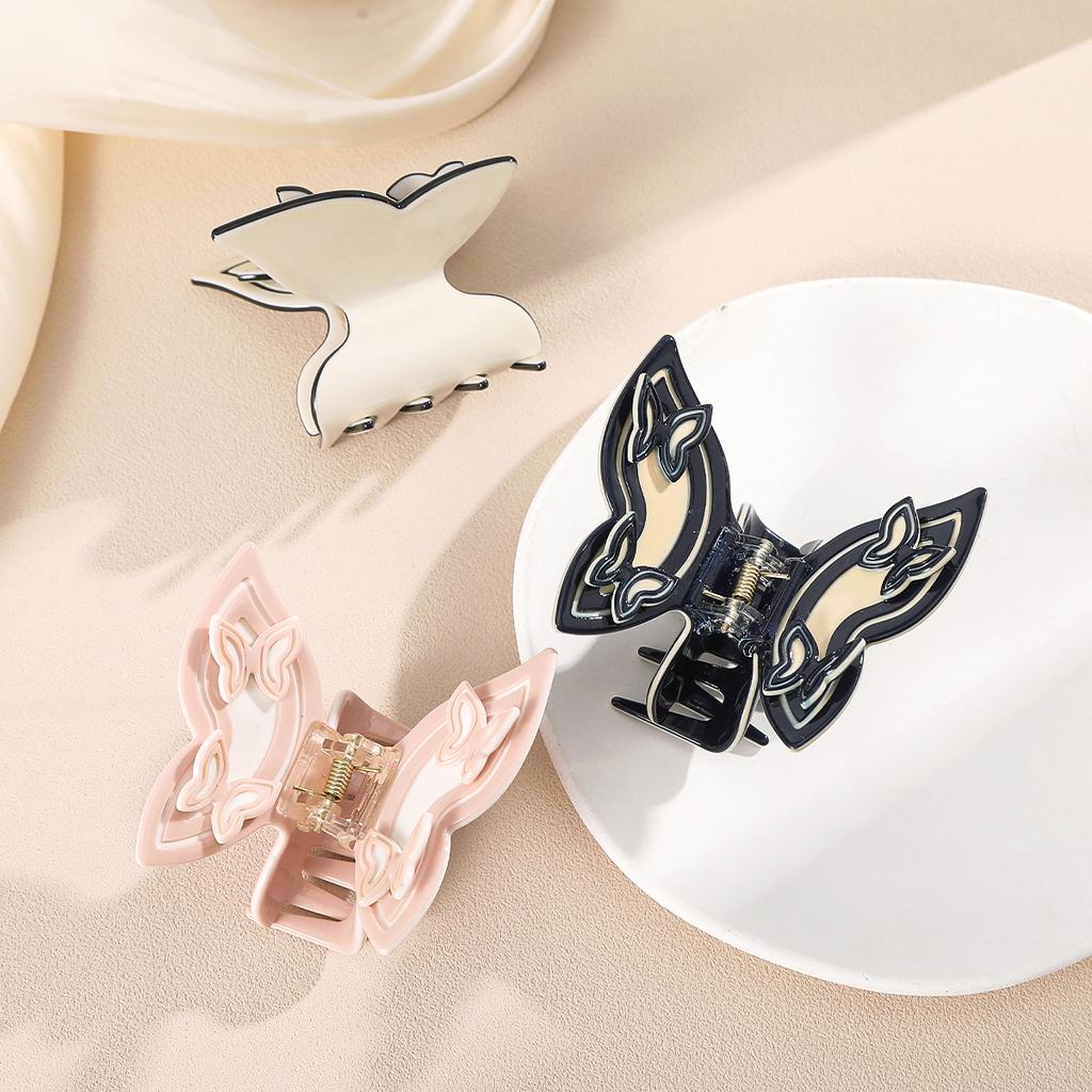 Einfarbige Fee Schmetterling Haarklammer Acetat Süße Prinzessin Schmetterling Krabbe Haarspangen für Frauen Mädchen Haarnadel Haarschmuck