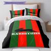 Set Biancheria da Letto con Fantasia Rabbitohs Copripiumino Federa Decorazione per la Casa Regalo (1 * copripiumino + 2 * federa, senza nucleo)