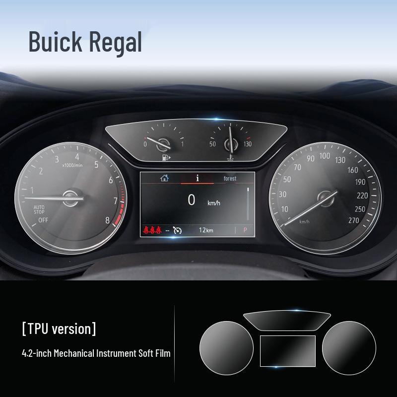 Buick Regal Center Console Navigation Screen Protector, Tempered Film for GS Instrument Panel, 2024 Interior Modification.