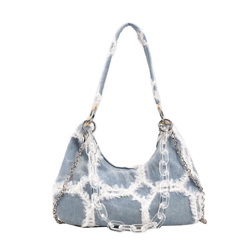 

Повседневная джинсовая женская сумка через плечо с двойной молнией женские сумки на плечо из качественного холста дорожные сумки