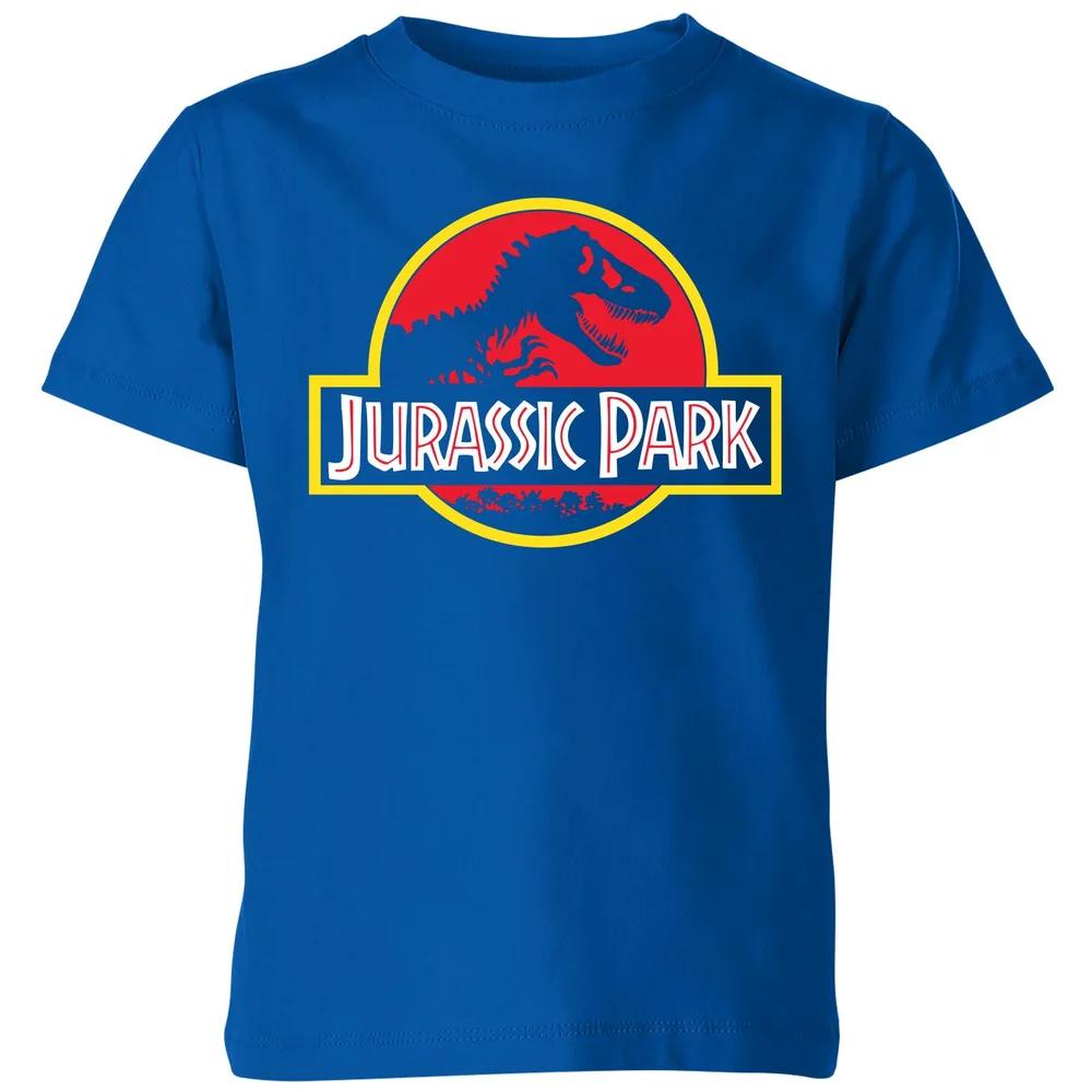 Jurassic Park Logo Kids  T-Shirt - Blue - 3-4 Years 150